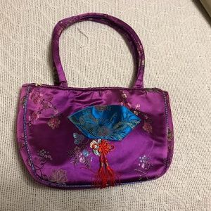 Purple and Blue Satin-Look Purse - gorgeous!